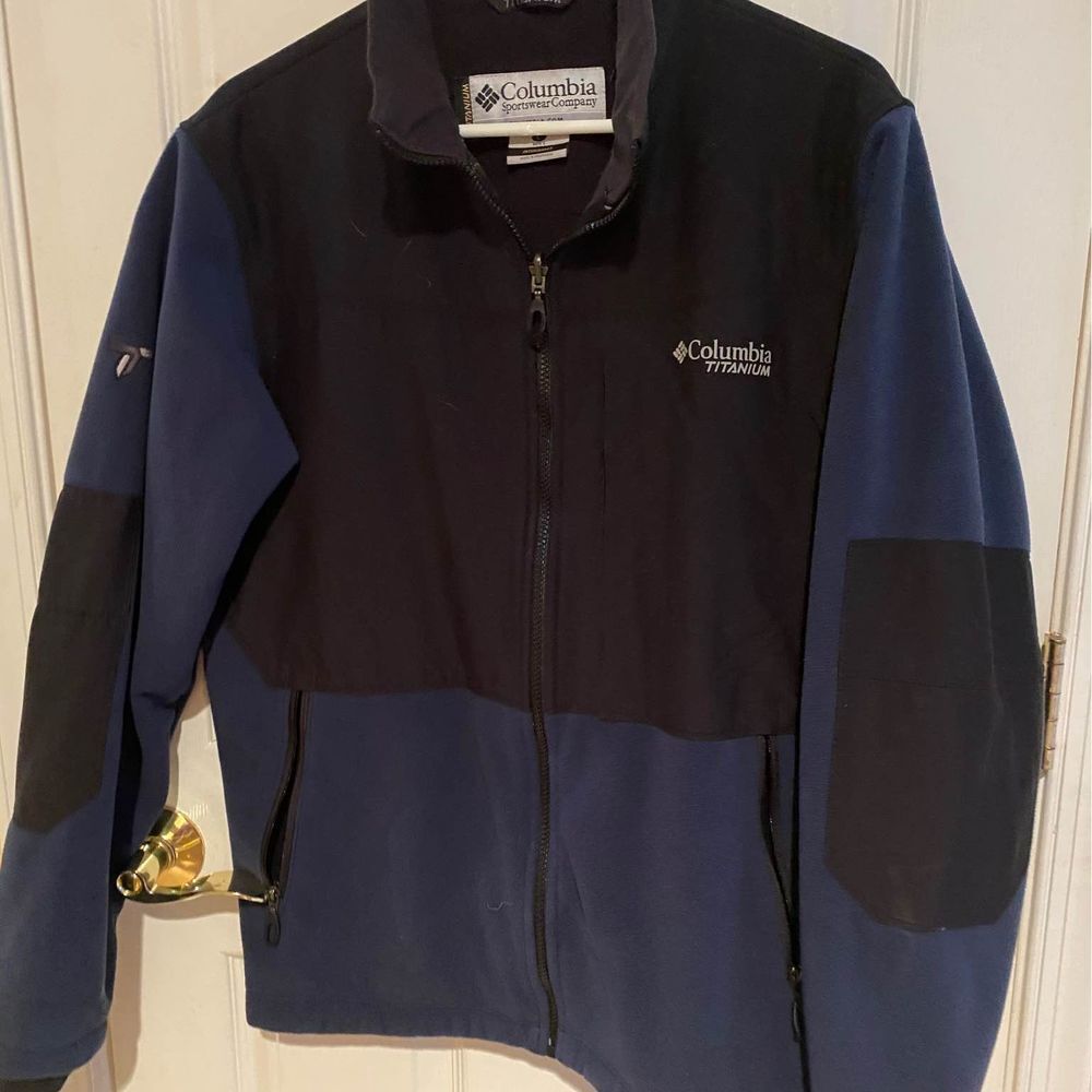 Men’s large COLUMBIA TITANIUM COAT JACKET SKI SNOW BLUE